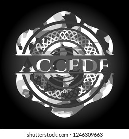 Accede grey camo emblem