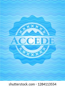 Accede water concept style emblem.