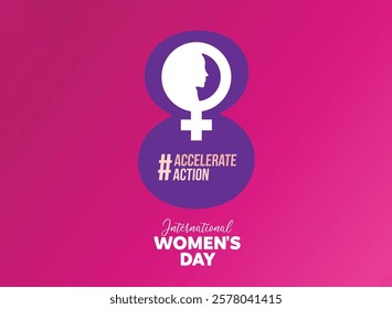 Accelerate action - International women's day concept 2025.