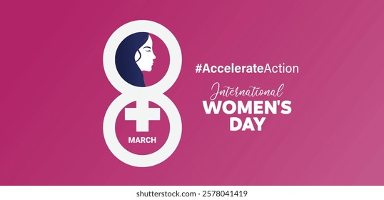 Accelerate action - International women's day concept 2025.