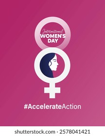 Accelerate action - International women's day concept 2025.