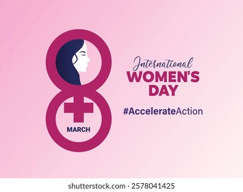 Accelerate action - International women's day concept 2025.