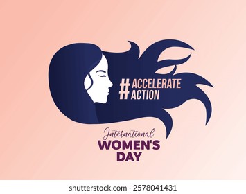 Accelerate action - International women's day concept 2025.