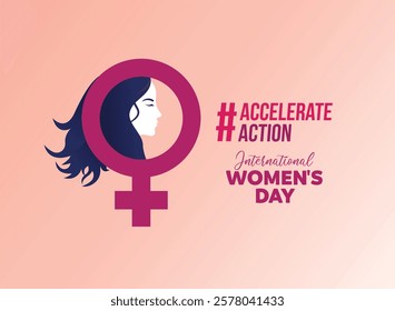 Accelerate action - International women's day concept 2025.