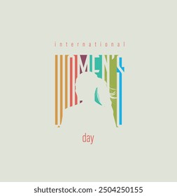 #Inspirieren Sie Inklusion. brechen die Bias Frauentag Illustration Kunstwerk mit Schmetterling für Banner, Grußkarte. Postkarte