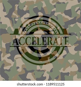 Accelerate camouflaged emblem