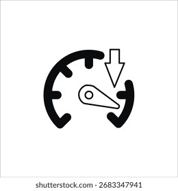 acelerar ícones. vetor de linha simples