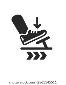 Accelerate and pedals icon concept stock illustration