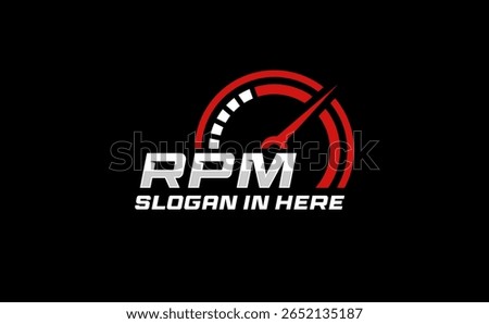 Accelerate Performance Speed RPM logo Acceleration Fast Indicator Gauge Drive Limit Measure Race Automotive Motorsport Energy Concept Transport Sport Vector Design