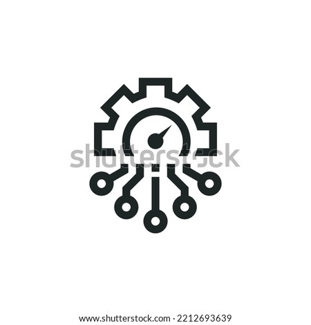 Accelerated digital transformation icon isolated on white background [[stock_photo]] © 