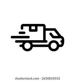 Accelerated Freight Vehicle Symbolizing Express Logistics and Rapid Transport
