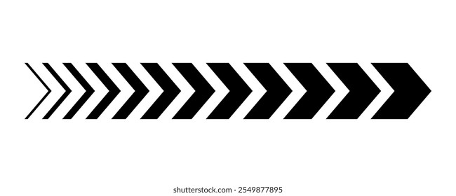 Acceleration arrow icon, turn sign, speed - vector