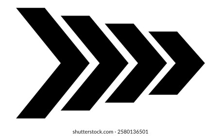Acceleration arrow icon, turn sign, speed - stock vector