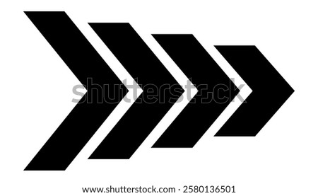 Acceleration arrow icon, turn sign, speed - stock vector