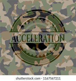 Acceleration camouflaged emblem