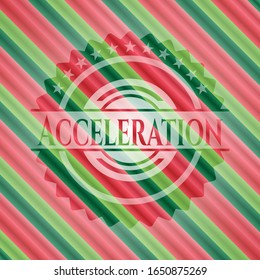 emblema de Navidad acelerada. Ilustración vectorial. Detallado.