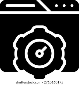 Vector de ilustración de icono de glifo de aceleración