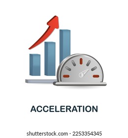 Acceleration icon. 3d illustration from performance collection. Creative Acceleration 3d icon for web design, templates, infographics and more