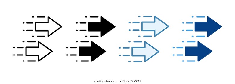 Acceleration Icon Set Multiple Style Collection