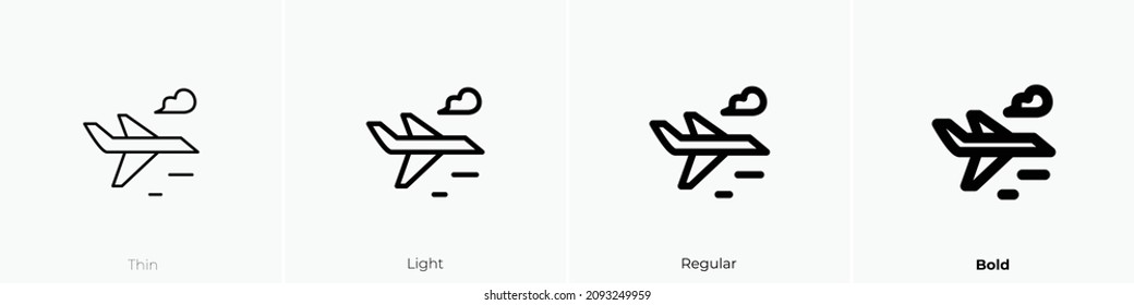 acceleration icon. Thin, Light Regular And Bold style design isolated on white background