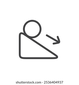 Acceleration icon Thin outline art symbol