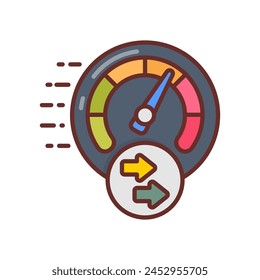  Acceleration icon in vector. Logotype
