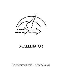 Acceleration indicator concept line icon. Simple element illustration. Acceleration indicator concept outline symbol design.
