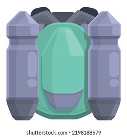 Acceleration jetpack icon cartoon vector. Jet boost. Career action