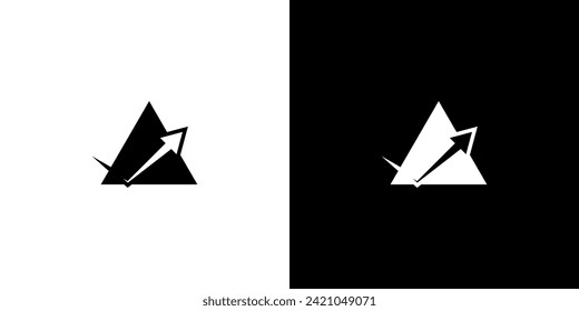 Acceleration logo design template with initial letter A and arrow logo graphic design vector illustration. Symbol, icon, creative.