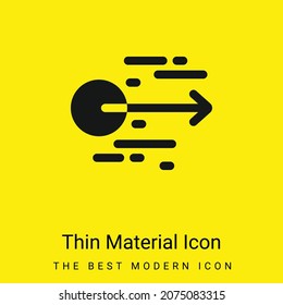 Icono mínimo del material amarillo brillante de aceleración