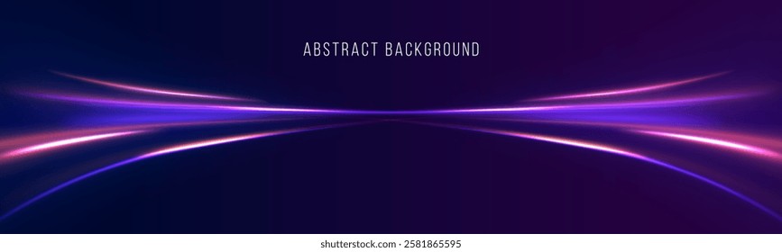 Acceleration speed motion on night road. Magic moving fast speed lines. Blurred car light motion effect, city road background with long exposure night lights. Png,  ray, abstract, energy, pack, effect
