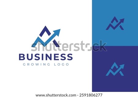 Acceleration start up business logo design with initial letter A and arrow logo graphic design symbol for finance grow up, logistic, accounting vector logo symbol