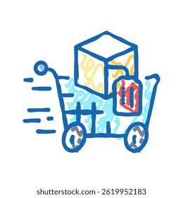 acceleration technical sales engineer doodle icon sketch vector. acceleration technical sales engineer sign. isolated symbol illustration