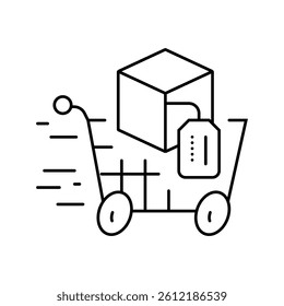 acceleration technical sales engineer line icon vector. acceleration technical sales engineer sign. isolated contour symbol black illustration