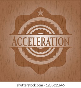 Acceleration wooden emblem