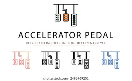 Accelerator Pedal icon design with white background stock illustration