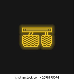 Accelerator yellow glowing neon icon