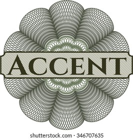Accent abstract linear rosette