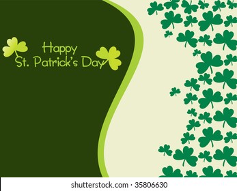 accent curve shamrock background illustration