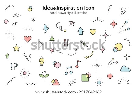 Accent decoration illustration set decoration graffiti glitter star heart arrow material cute