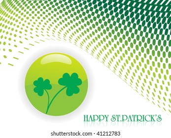 accent dots background with shamrock