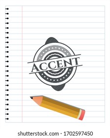 Accent drawn in pencil. Vector Illustration. Detailed. 