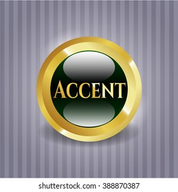 Accent gold emblem