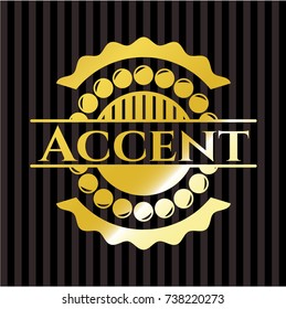 Accent gold shiny emblem