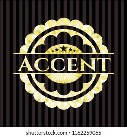 Accent golden badge or emblem