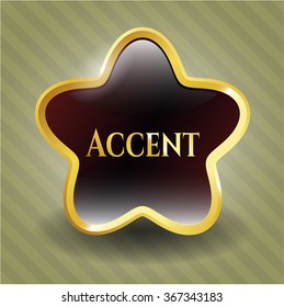 Accent golden emblem