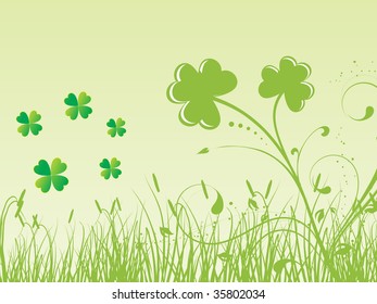 accent grass with shamrock floral