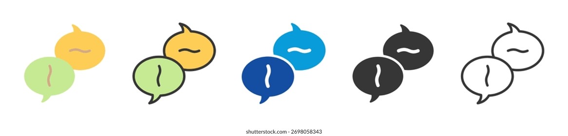 ícone de ênfase definir coleção de vários estilos