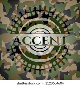 Accent on camo texture