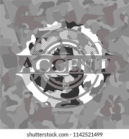 Accent on grey camo texture